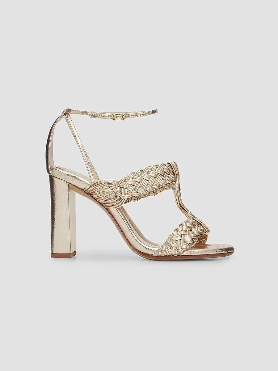 Thalia 90MM Braided Strap Block Heel Sandals