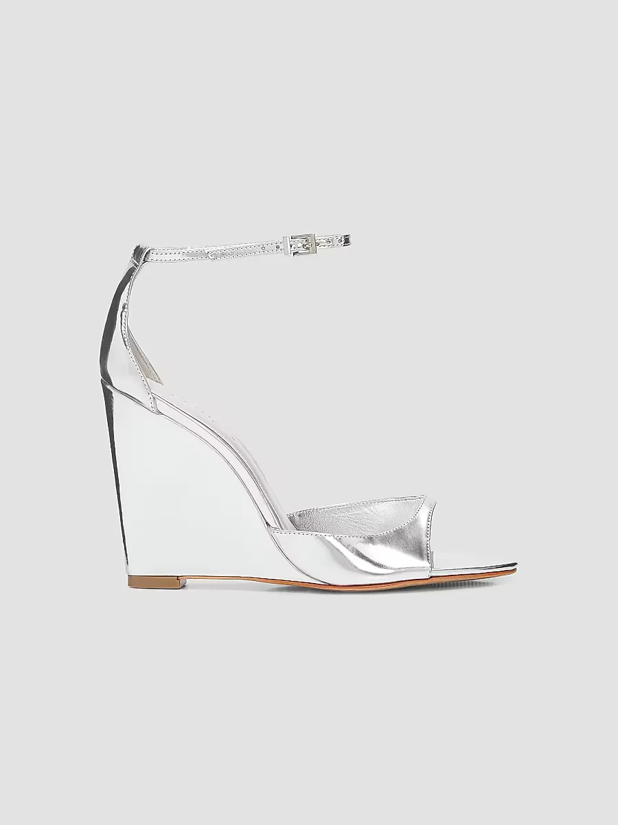 Scarlett 100MM Leather Wedge Sandals by SCHUTZ