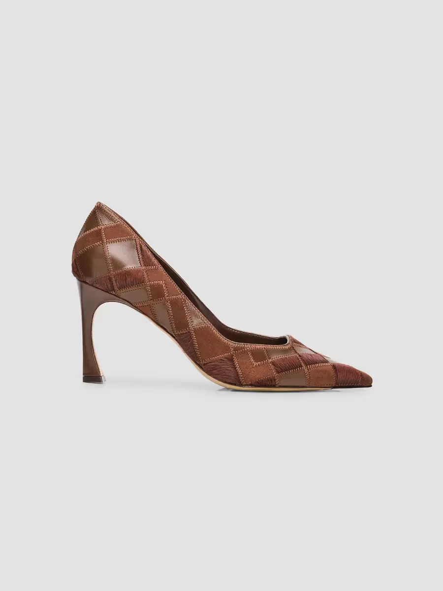 Annelise 85MM Leather-Calf Hair Pumps by Alexandre Birman
