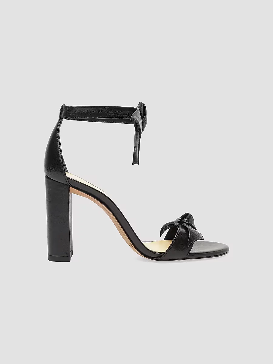 Clarita 90MM Leather Tie Block-Heel Sandals by Alexandre Birman