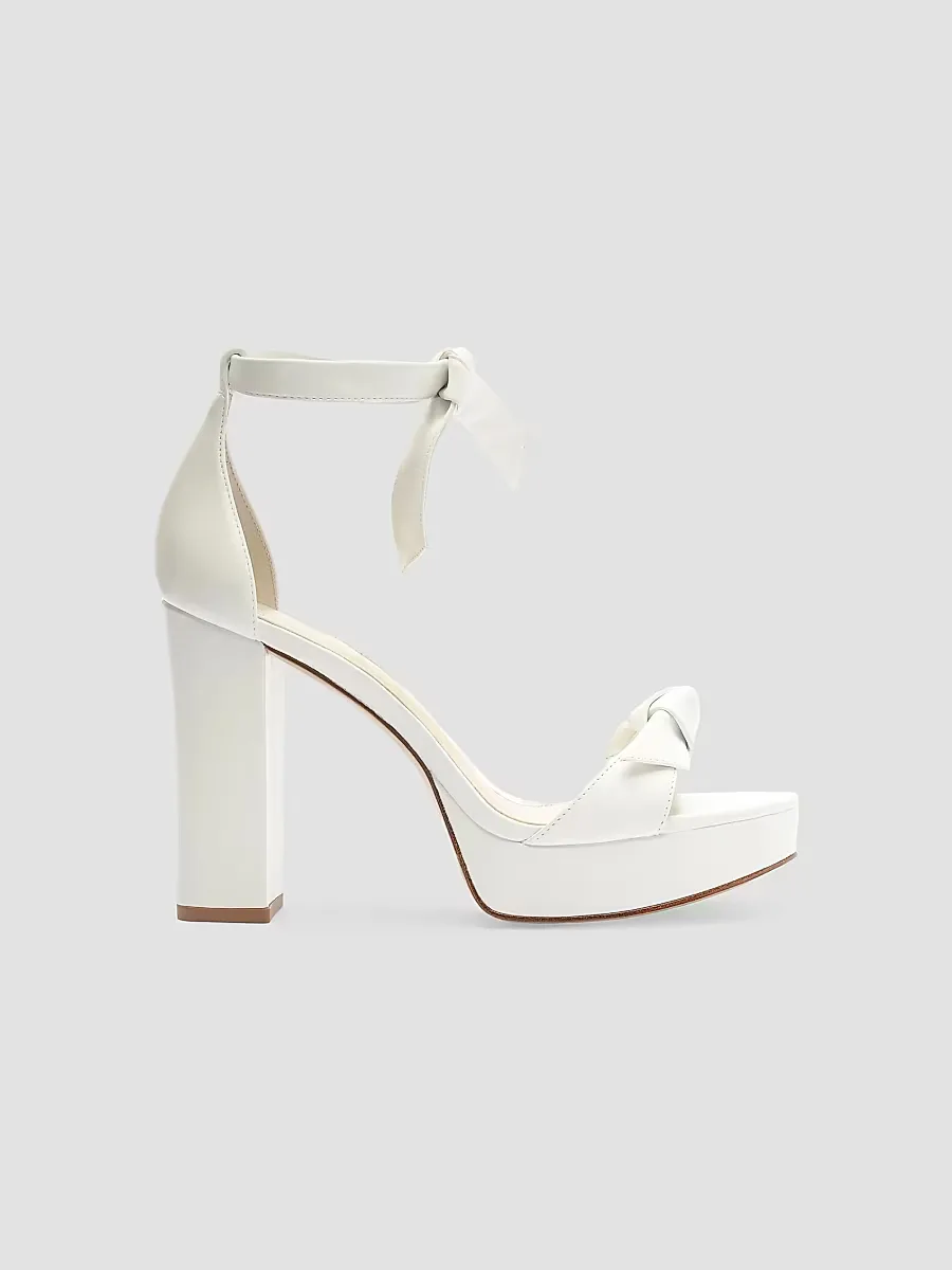 Mabeleh 110MM Bow Leather Platform Sandals