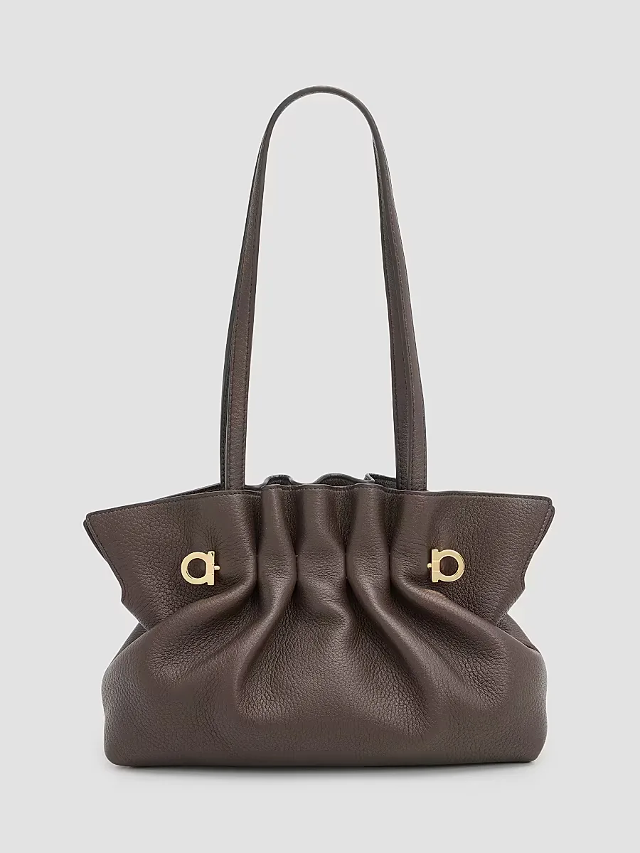 Hug Leather Shoulder Bag by Ferragamo