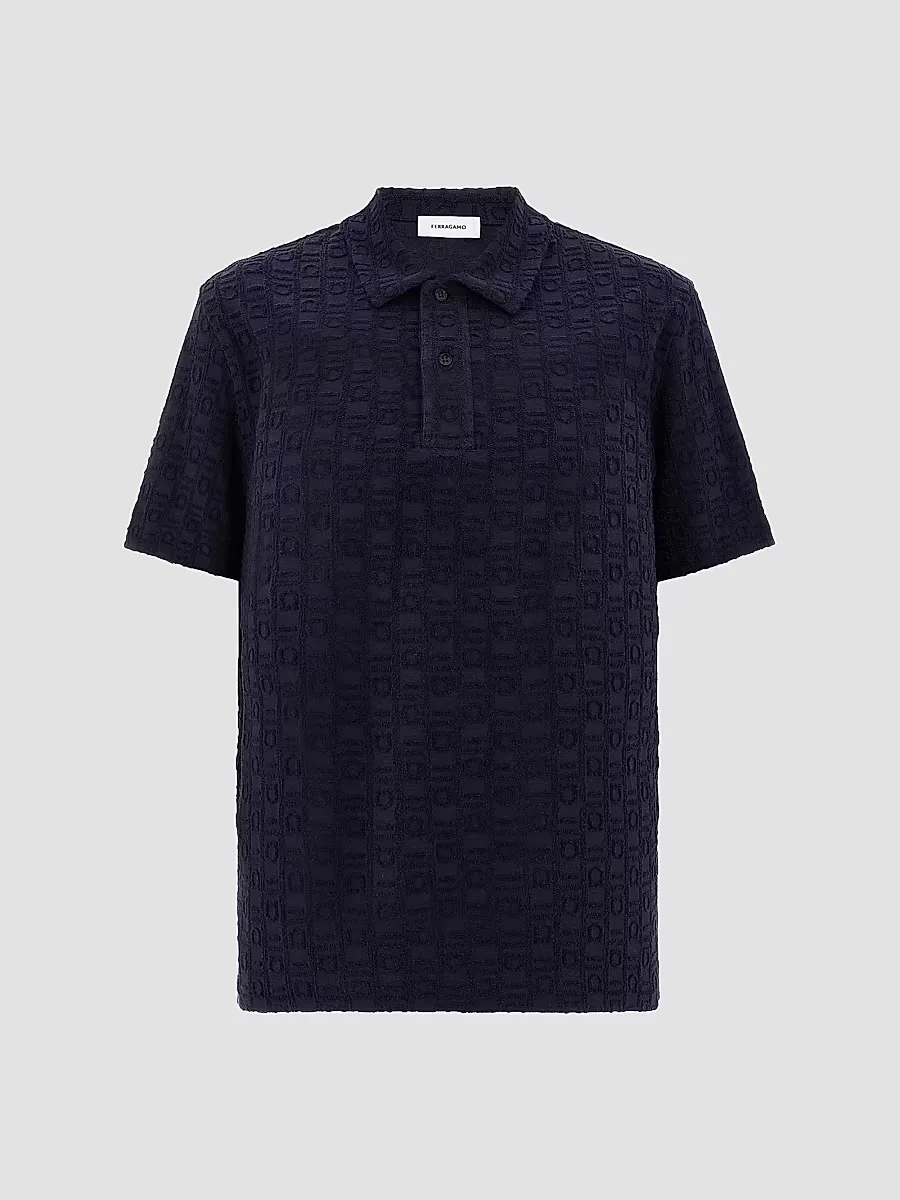 Monogram Cotton Polo Shirt by Ferragamo