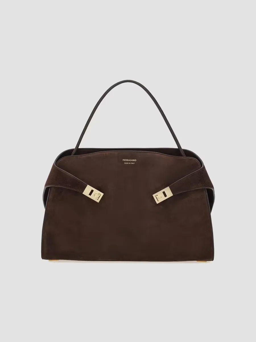 Hug Suede Shoulder Bag by Ferragamo