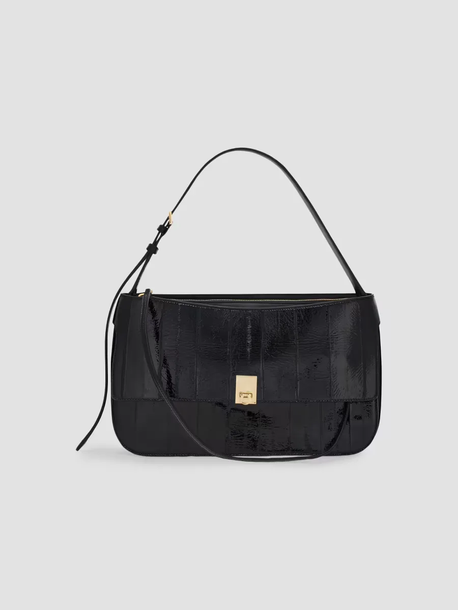 Cara Small Eel-Skin Shoulder Bag