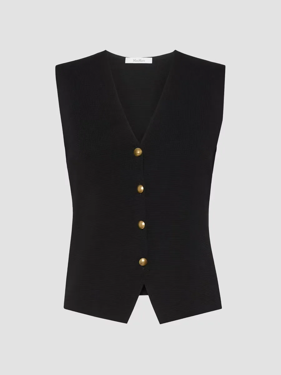 Viscose Crepe Yarn Gilet by Max Mara