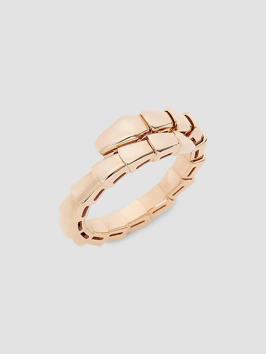Serpenti Viper 18K Rose Gold Wrap Ring by BVLGARI