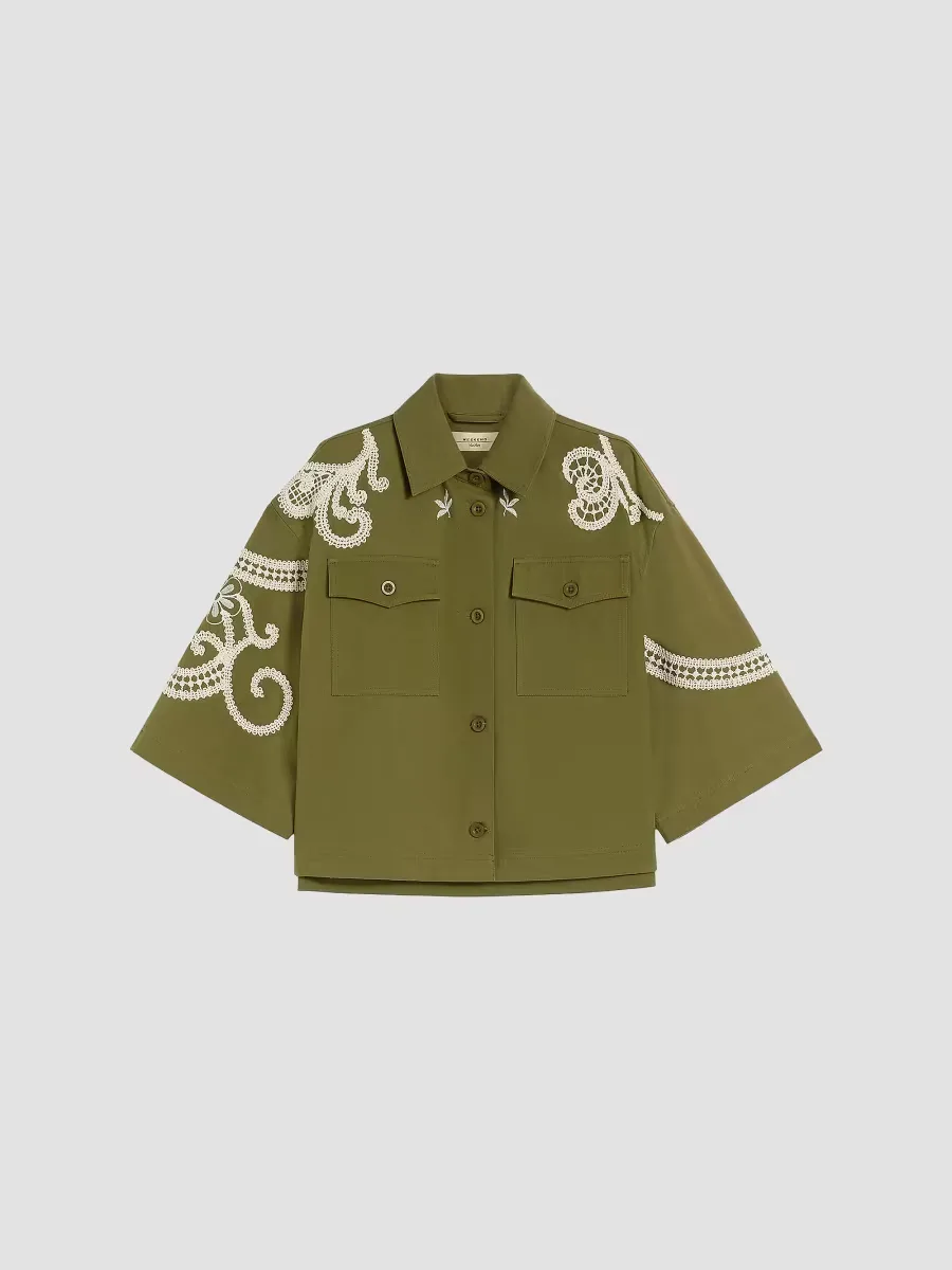 Weekend Max Mara Cotton Canvas Jacket with Embroideries by Max Mara
