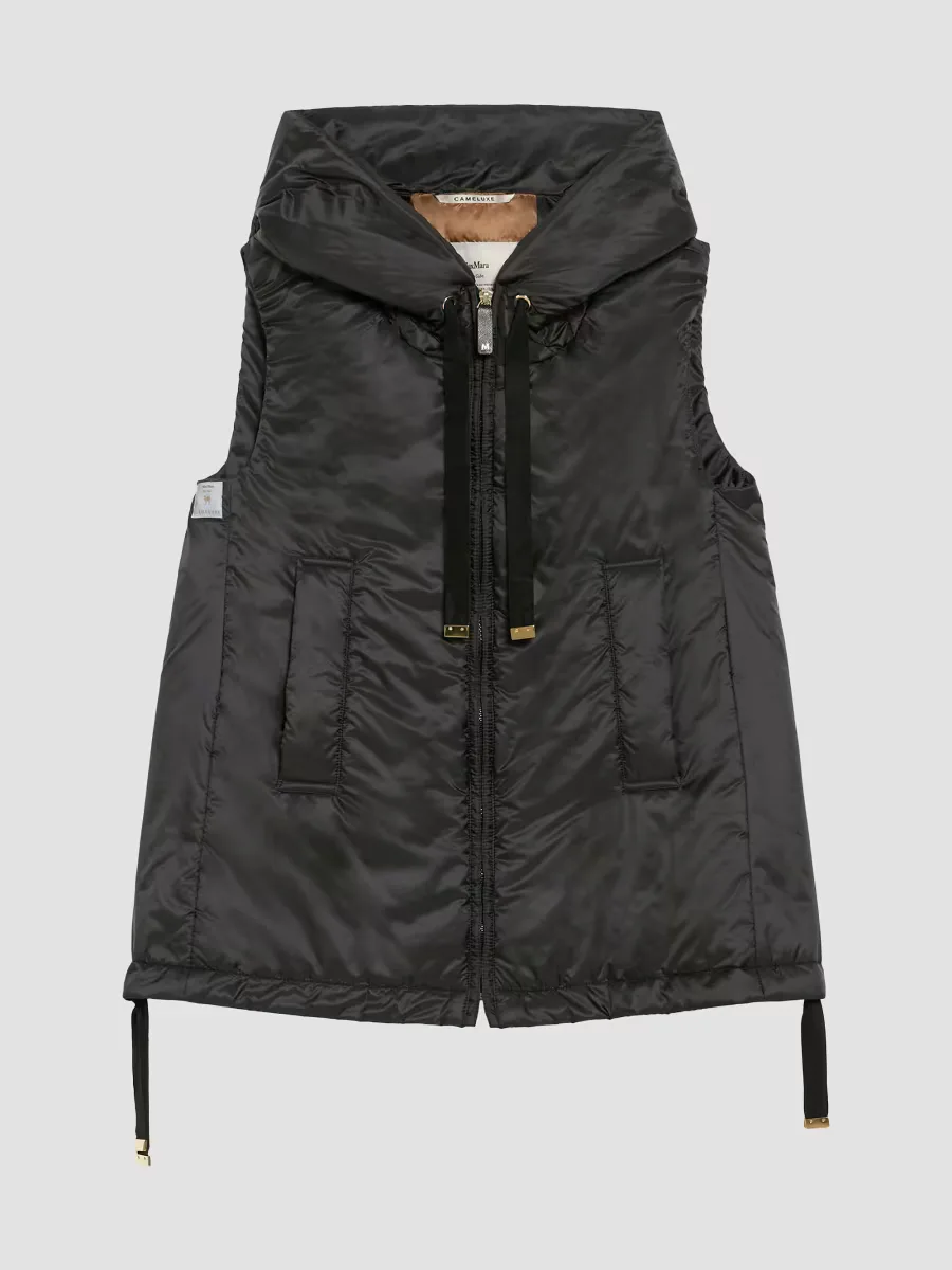 Padded Hooded Gilet in Water Repellent Canvas