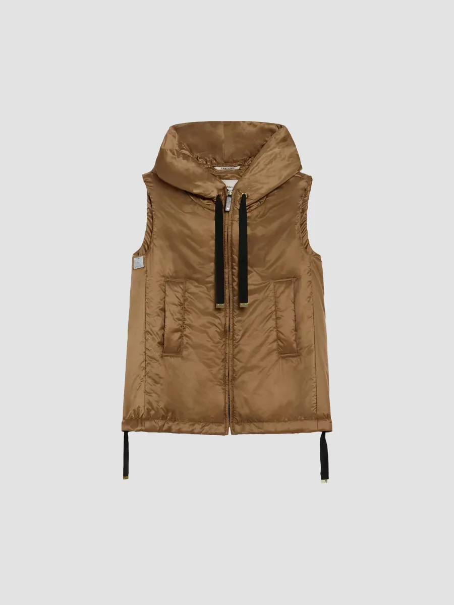 Padded Hooded Gilet in Water Repellent Canvas