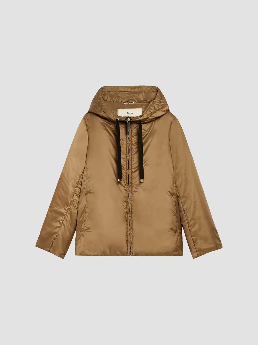 Padded Hooded Jacket in Water Repellent Canvas