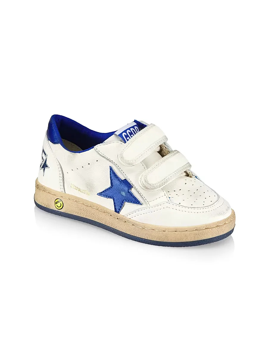 Ballstar Leather Laminated Star Sneakers by Golden Goose