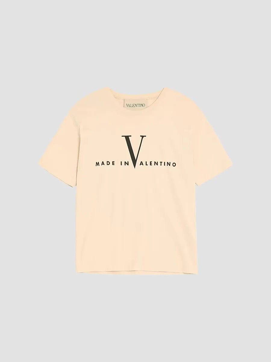 Cotton T-Shirt with Print by Valentino