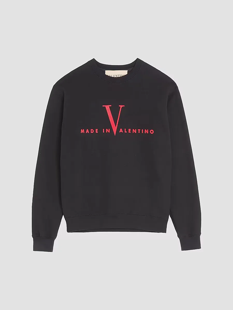 Cotton Crewneck Sweatshirt with Print by Valentino