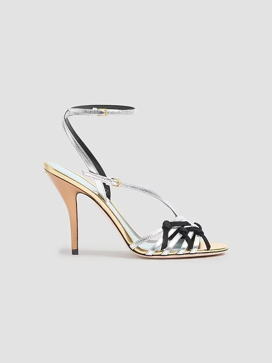 Nodine 100MM Sandals in Laminated Nappa