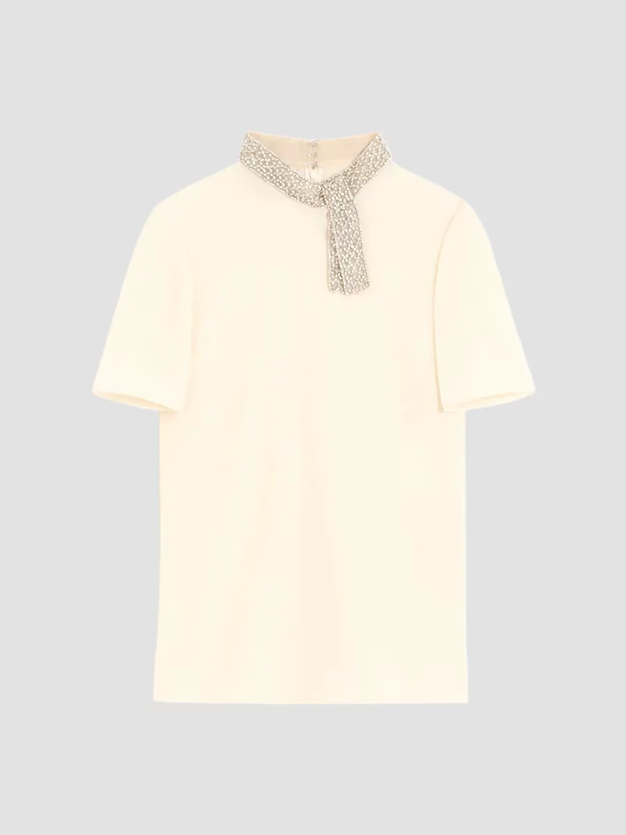 Embroidered Crepe De Chine Top by Valentino