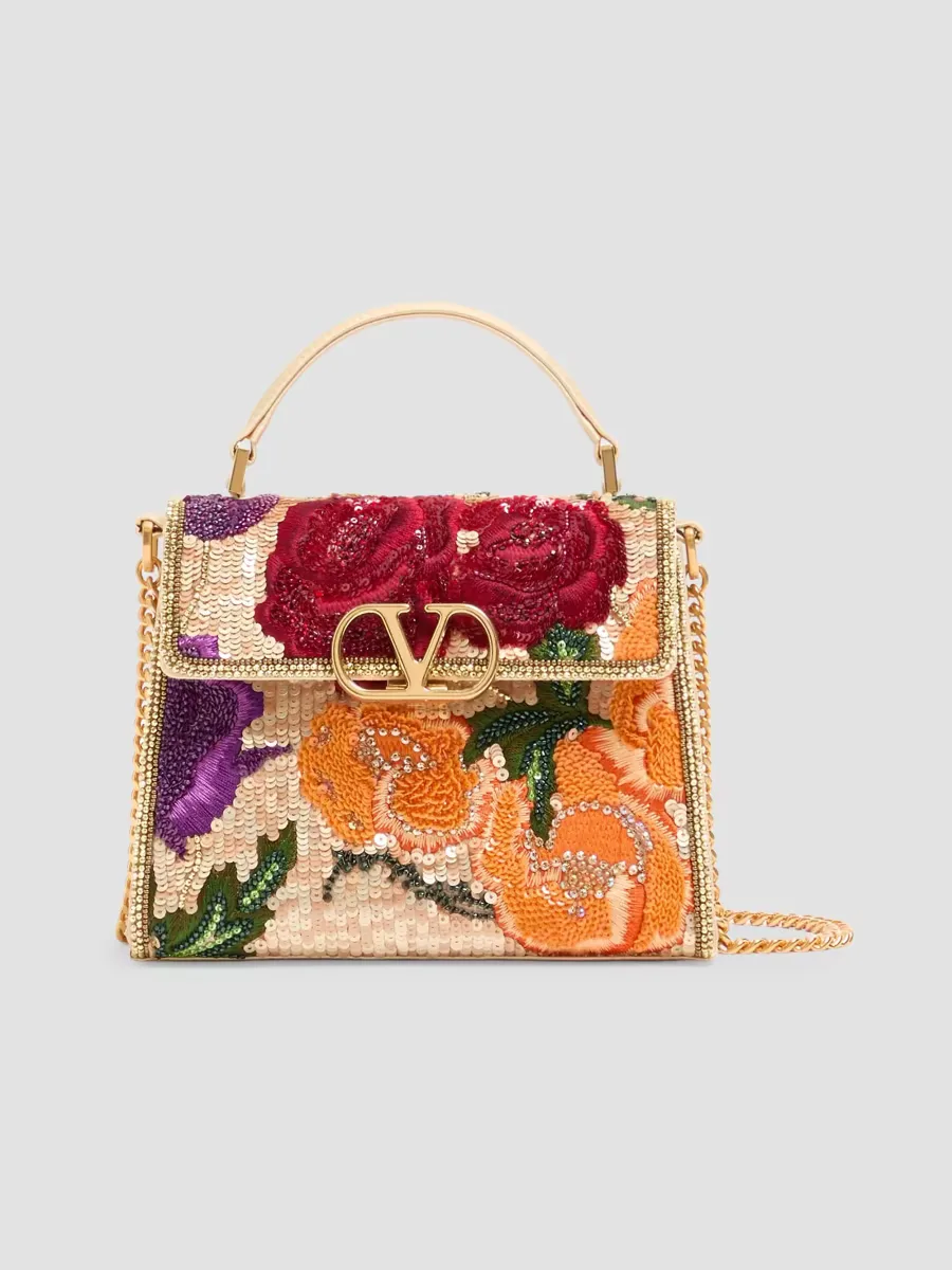 VSling Mini Embroidered Top Handle Bag by Valentino