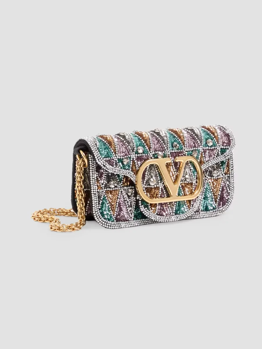 Loc Small Embroidered Shoulder Bag by Valentino
