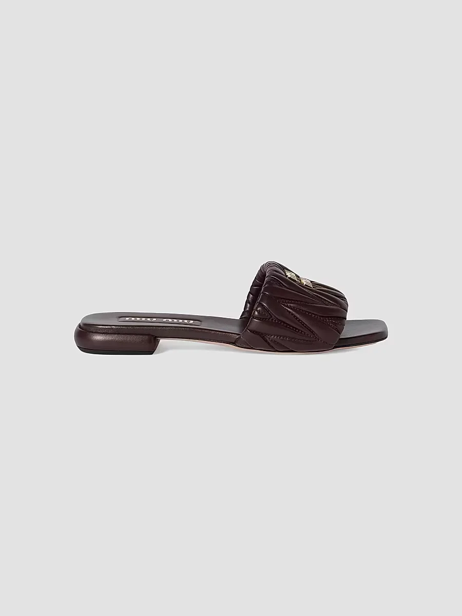 Matelasse Nappa Leather Slides