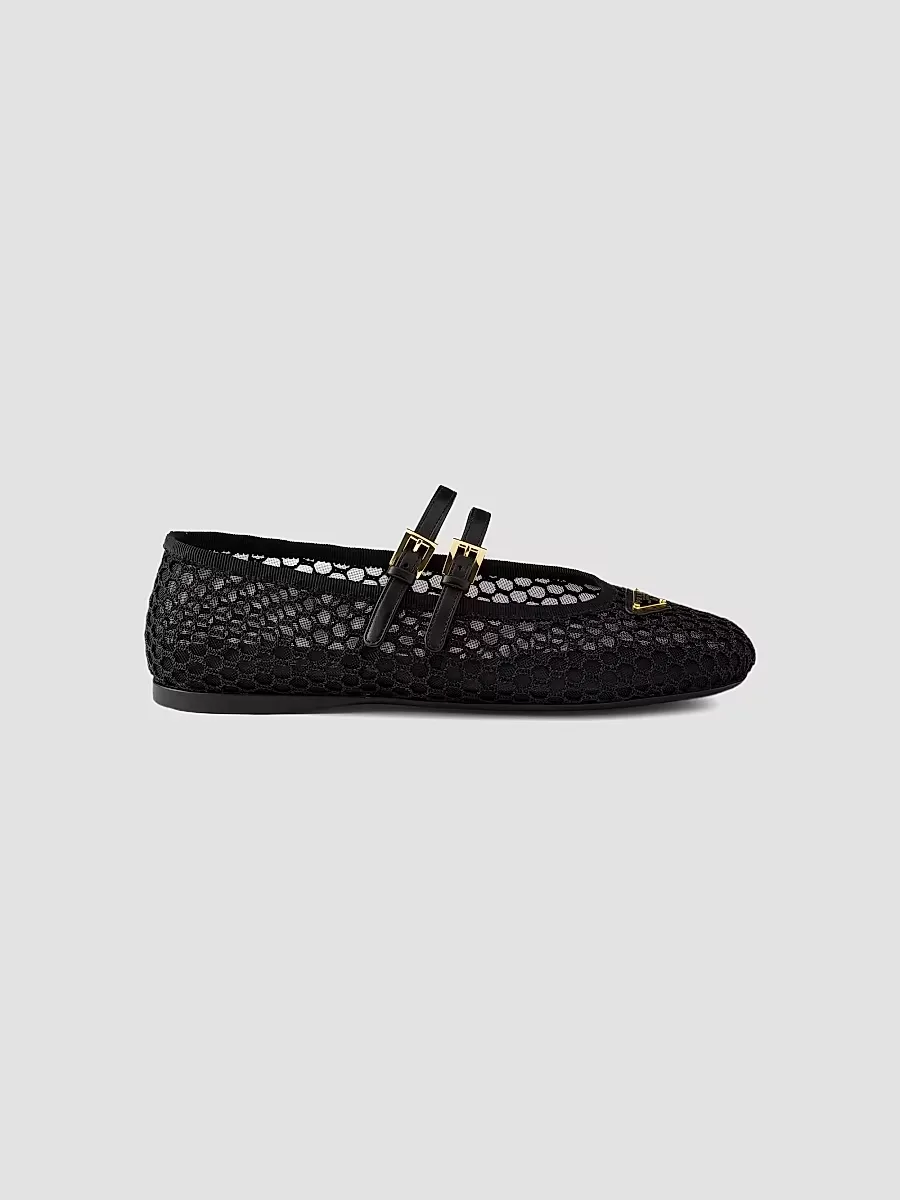 Mesh Fabric Ballerinas