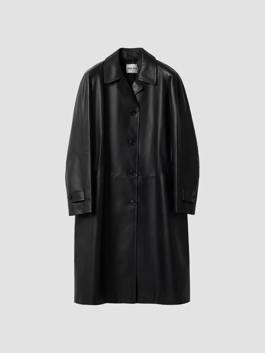 Nappa Leather Coat by Miu Miu