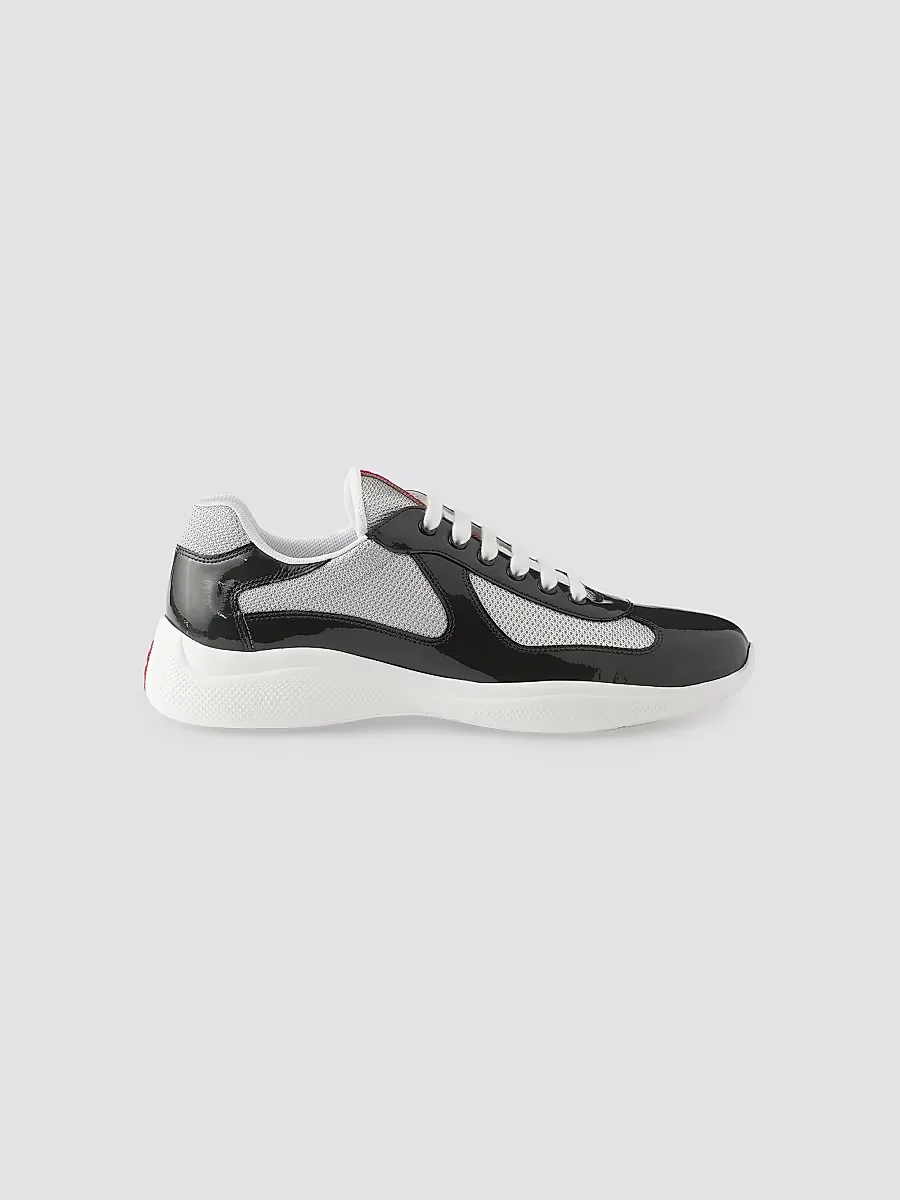 Prada Patent Leather and Technical Fabric Americas Cup Sneakers