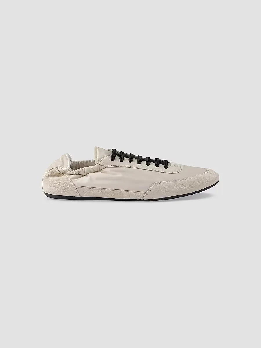 Collapse Re-Nylon and Suede Sneakers
