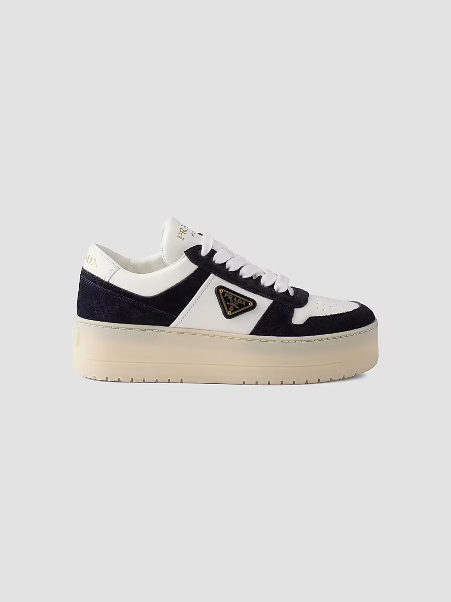 Downtown Bold Nappa Leather and Suede Sneakers