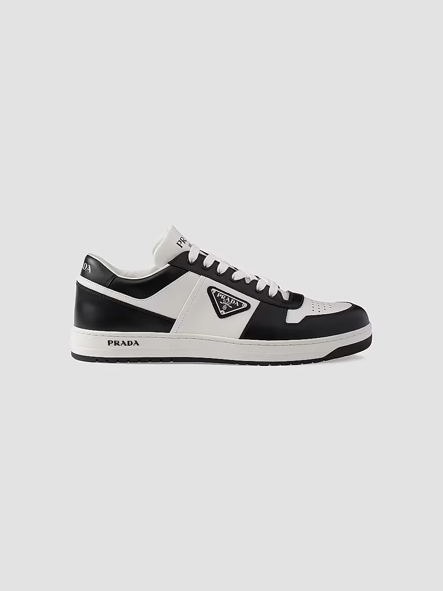 Downtown Leather Sneakers by Prada