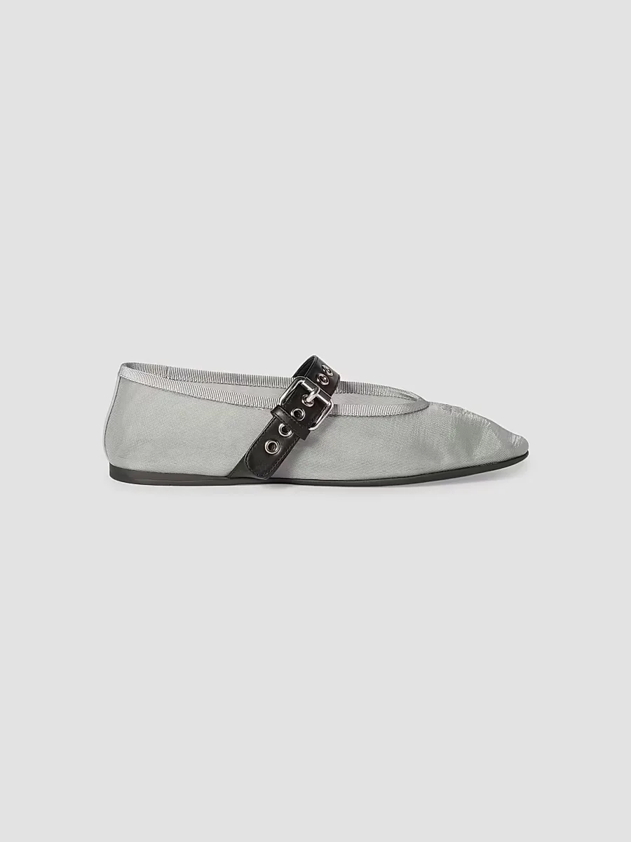 Mesh Fabric Ballerinas by Miu Miu