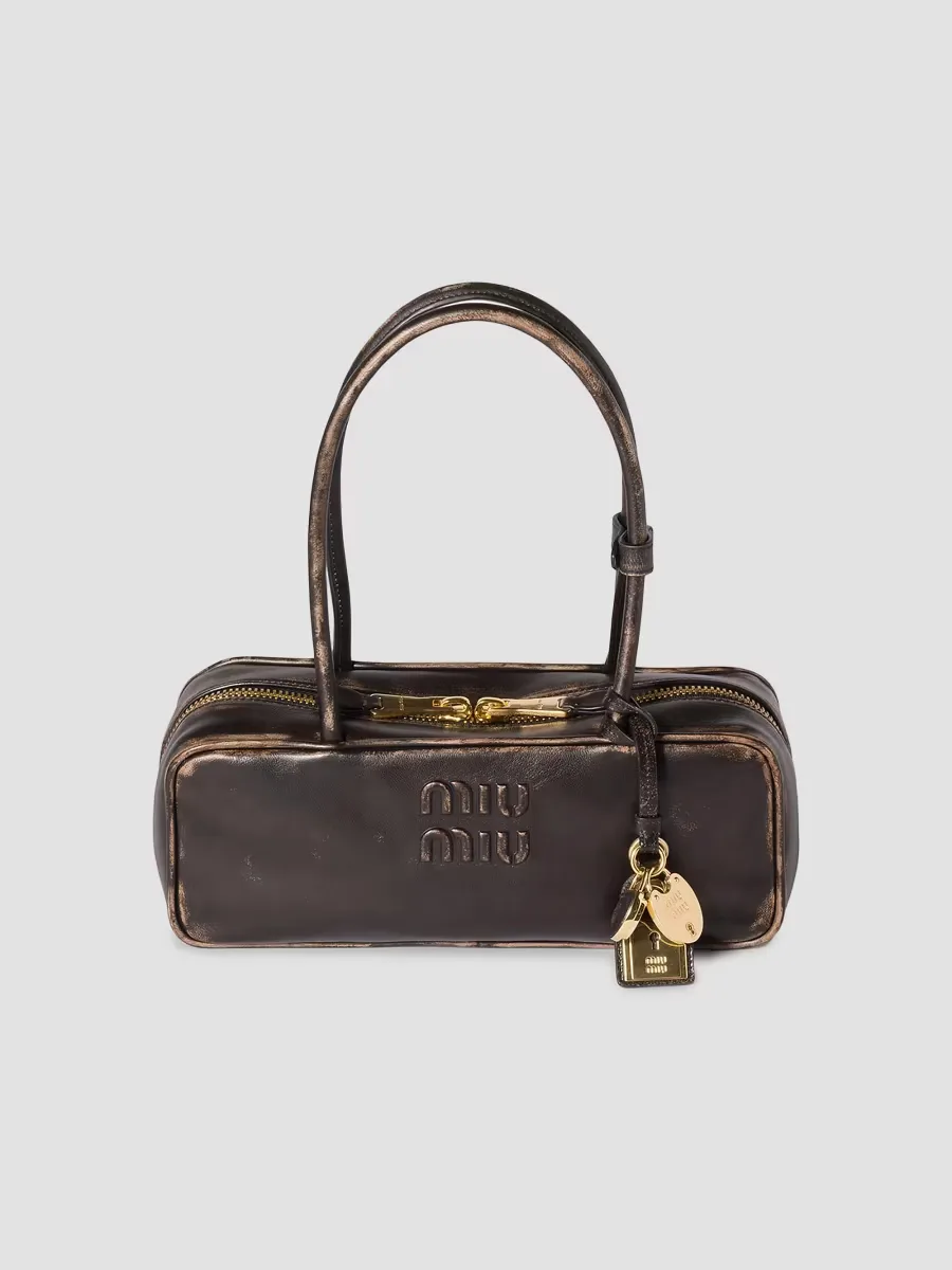 Beau Nappa Leather Top Handle Bag by Miu Miu