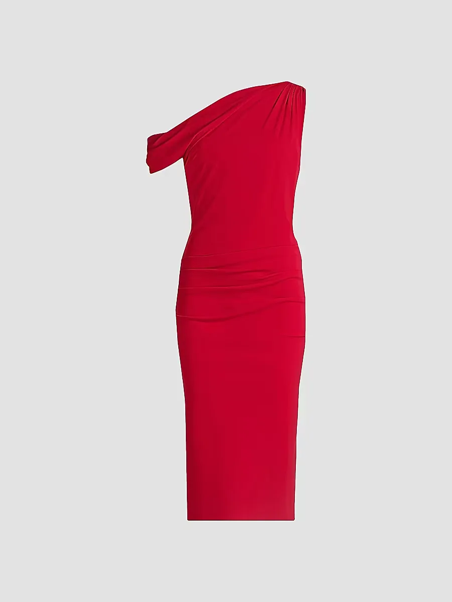 Adial One-Shoulder Midi-Dress