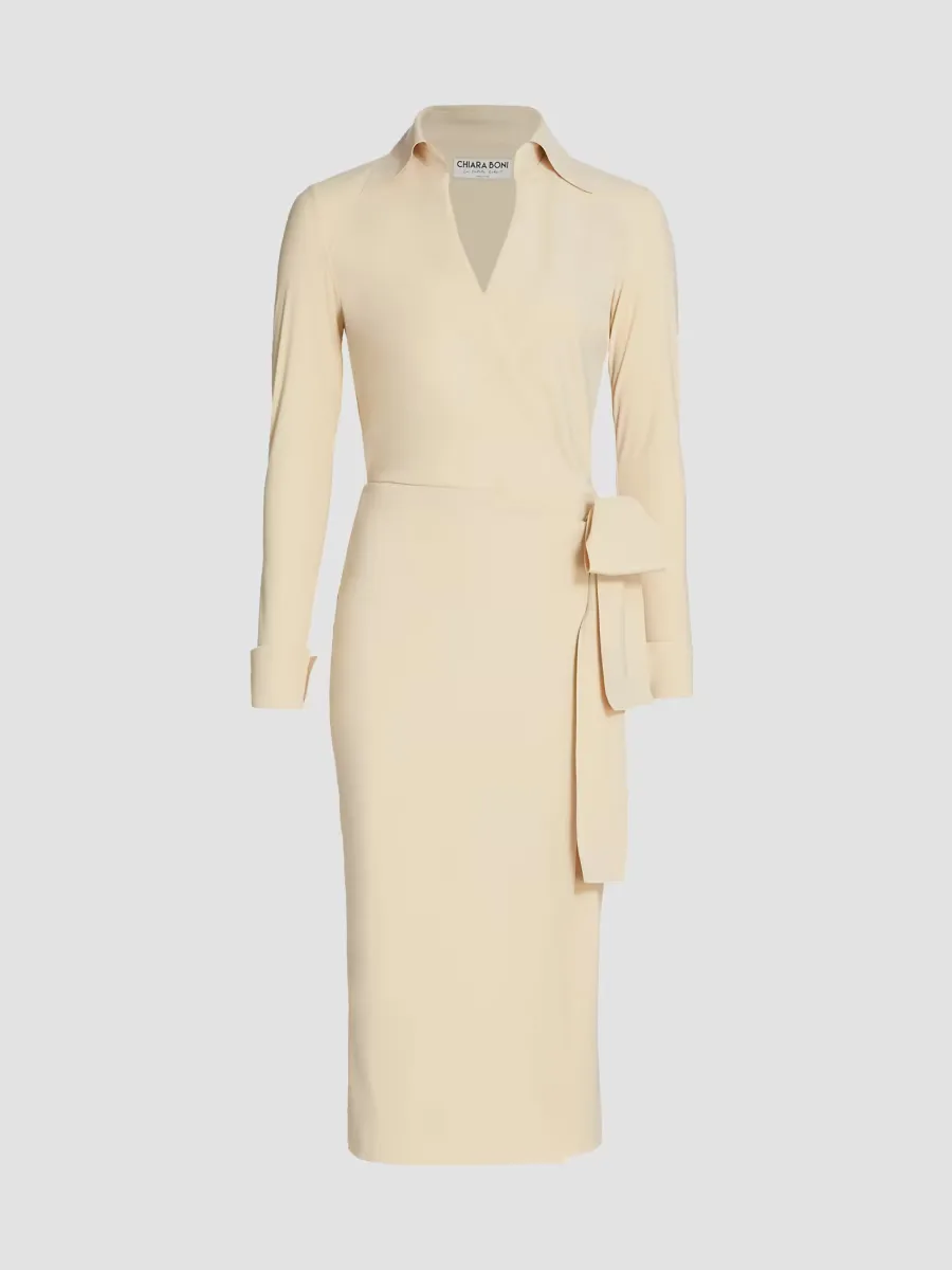 Kamala Matte Jersey Wrap Dress by Chiara Boni La Petite Robe