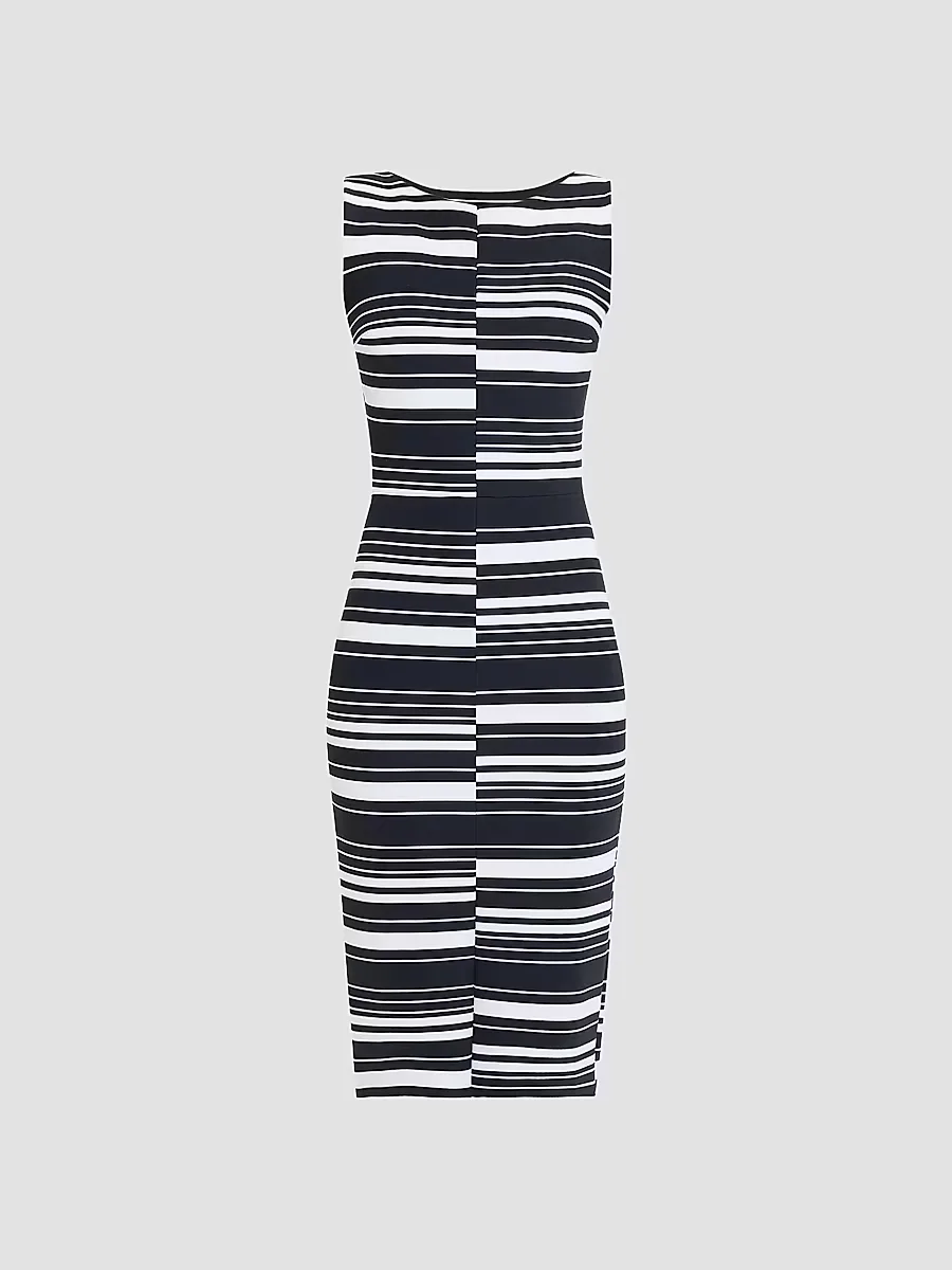 Striped Bodycon Midi-Dress by Chiara Boni La Petite Robe