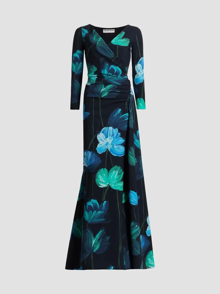 Koly Floral Stretch-Jersey Gown by Chiara Boni La Petite Robe