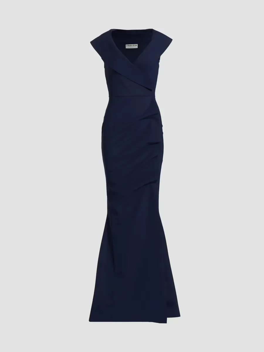 Cocoon Collar Trumpet Gown