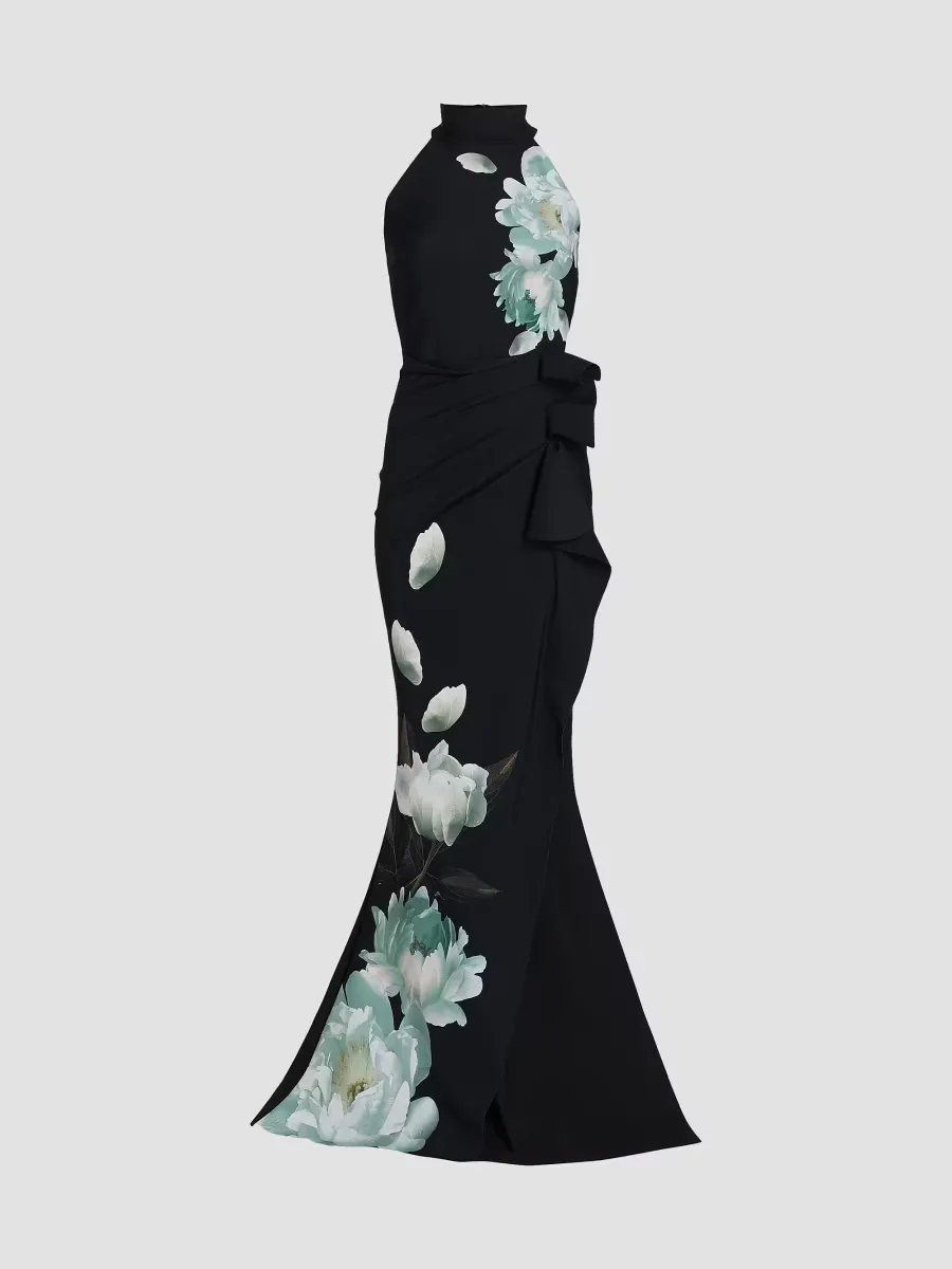 Gudrum Floral Trumpet Gown by Chiara Boni La Petite Robe