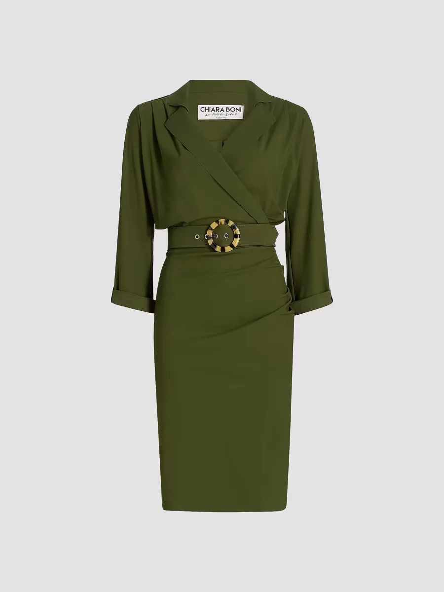 Minao Belted Sheath Dress by Chiara Boni La Petite Robe