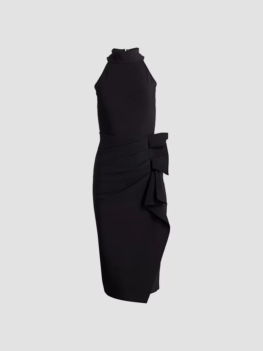 Halter Ruffle Midi Dress by Chiara Boni La Petite Robe