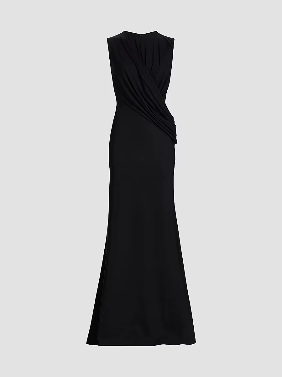 Frozy Ruched-Bodice Gown by Chiara Boni La Petite Robe