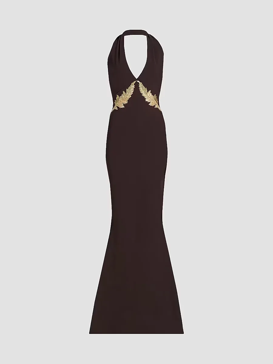 Yanar Rc Embellished Mermaid Gown by Chiara Boni La Petite Robe