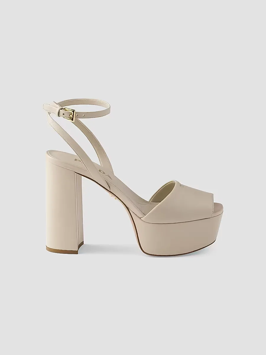 Nappa Leather Platform Sandals