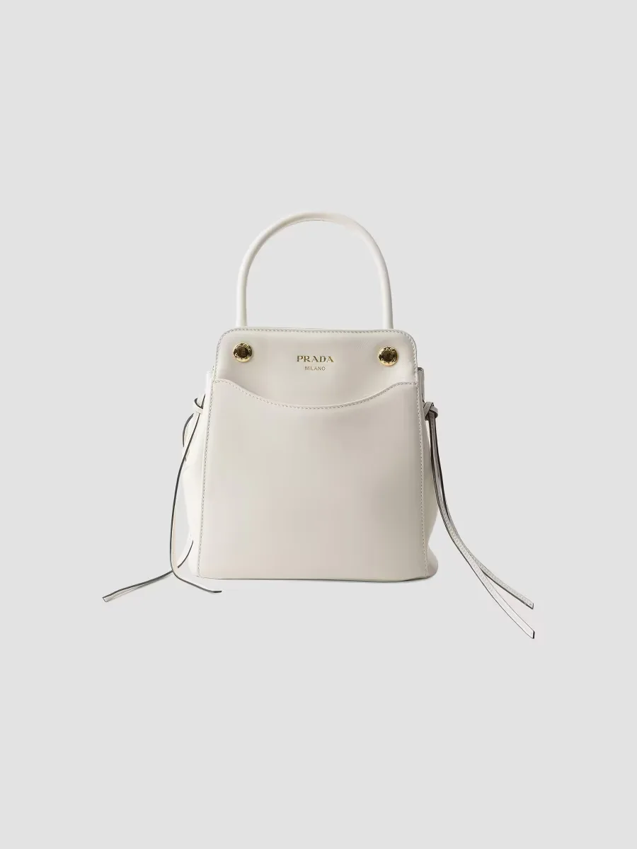 Carry Mini Leather Top Handle Bag by Prada