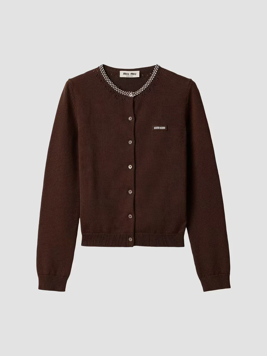 Cotton Cardigan by Miu Miu