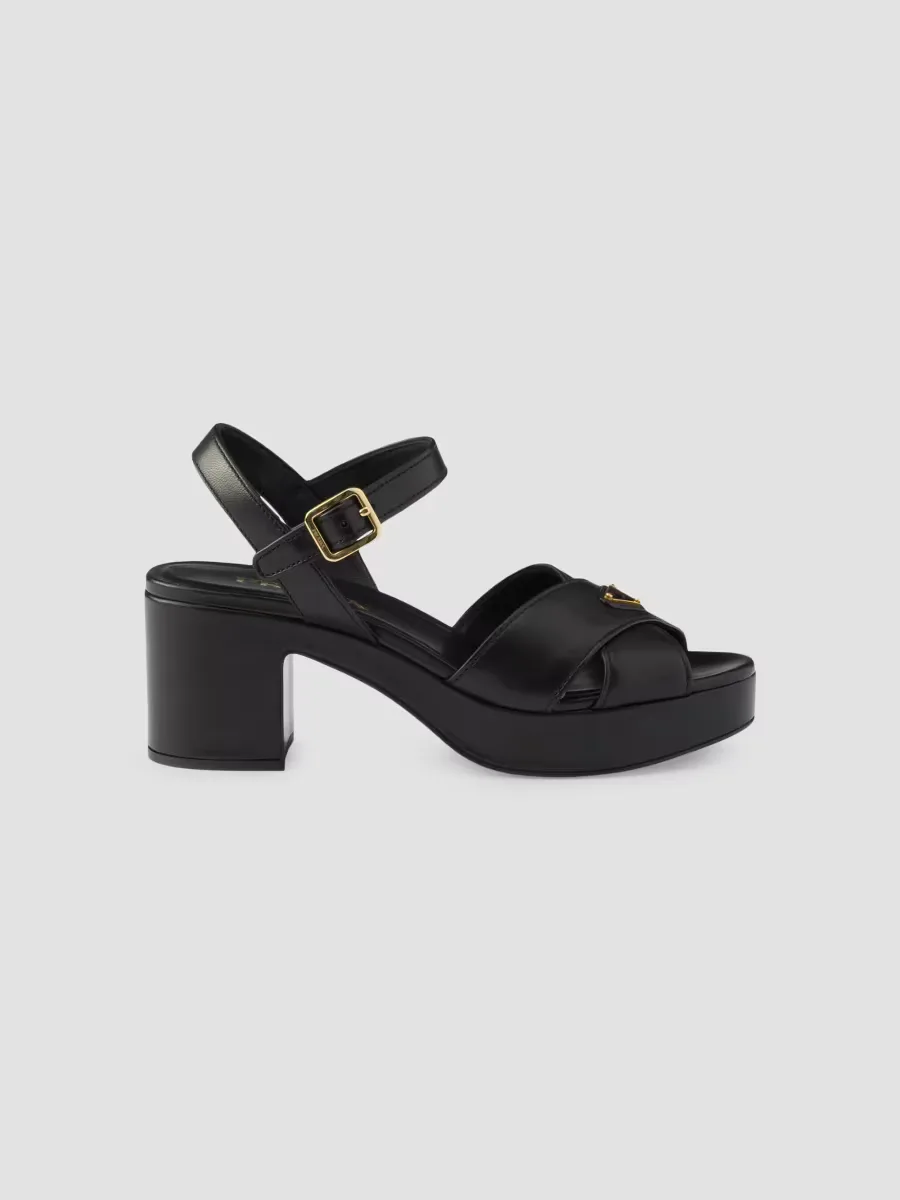 Nappa Leather Platform Sandals by Prada