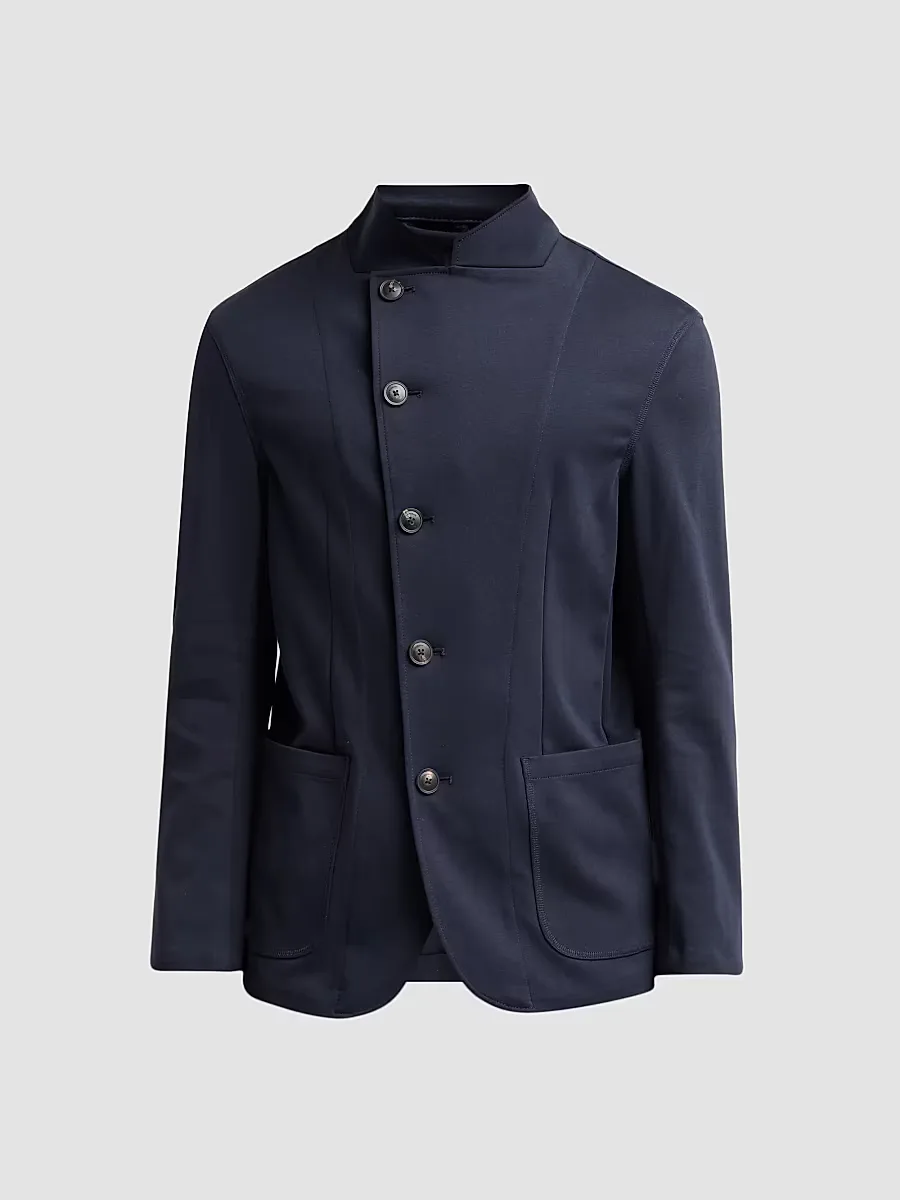 Emporio Armani Asymmetric Stretch Jersey Jacket