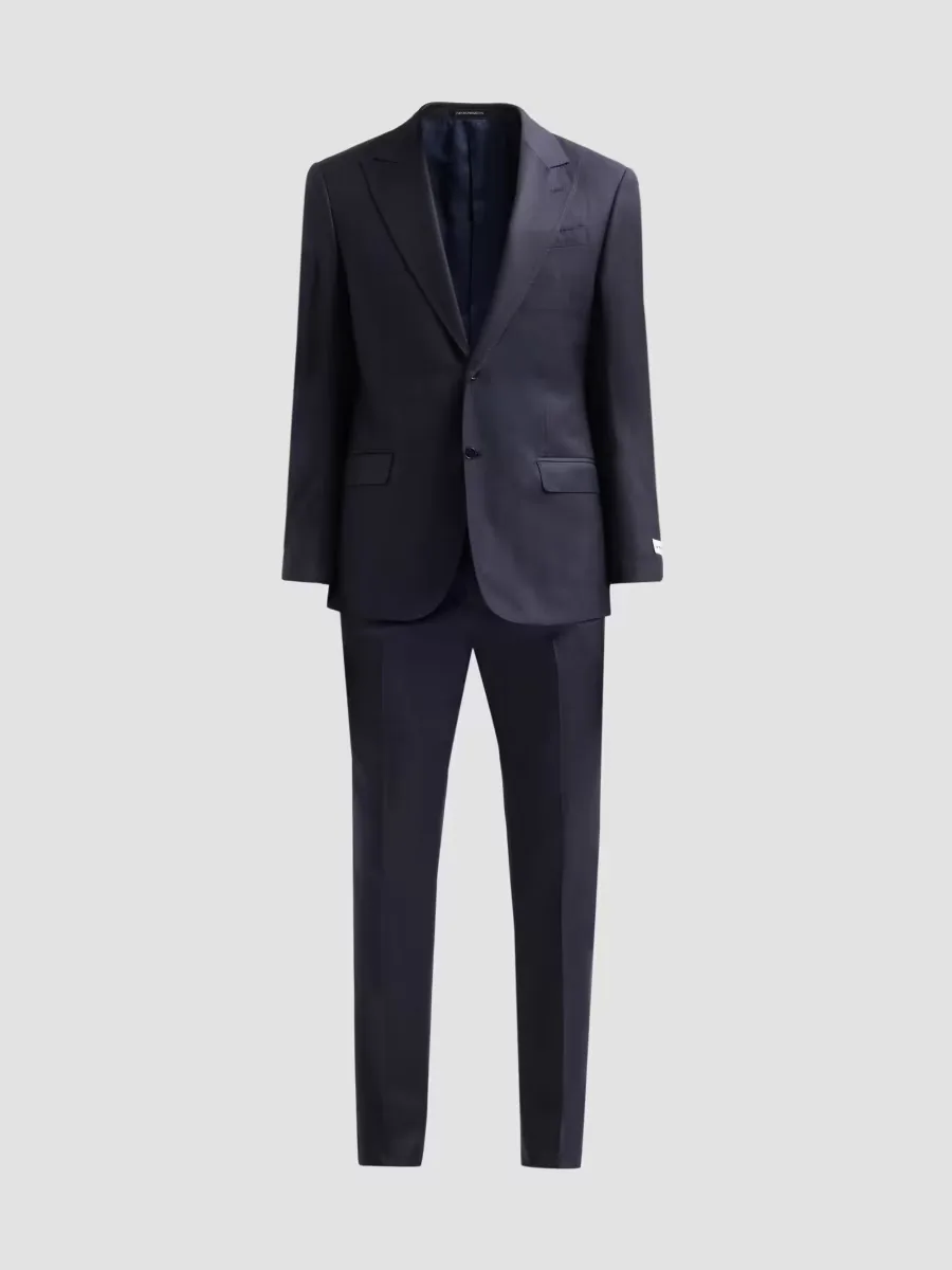 Emporio Armani Birdseye Wool Single-Breasted Suit by Armani