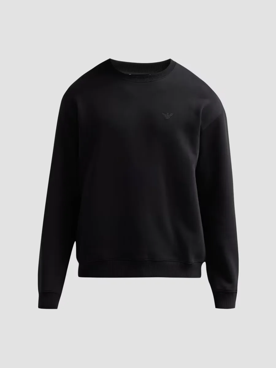 Emporio Armani Logo Jersey Crewneck Sweatshirt by Armani