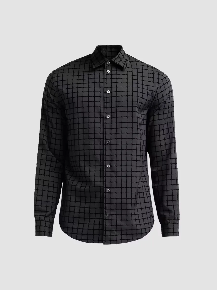 Emporio Armani Flocked Micro Box Sport Shirt by Armani