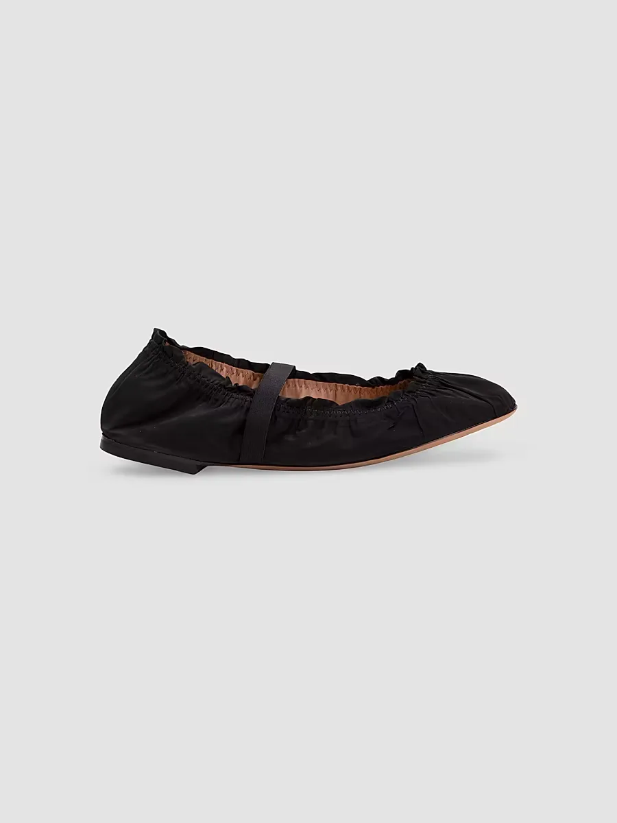 Flora Ruched Ballet Flats by Odiss